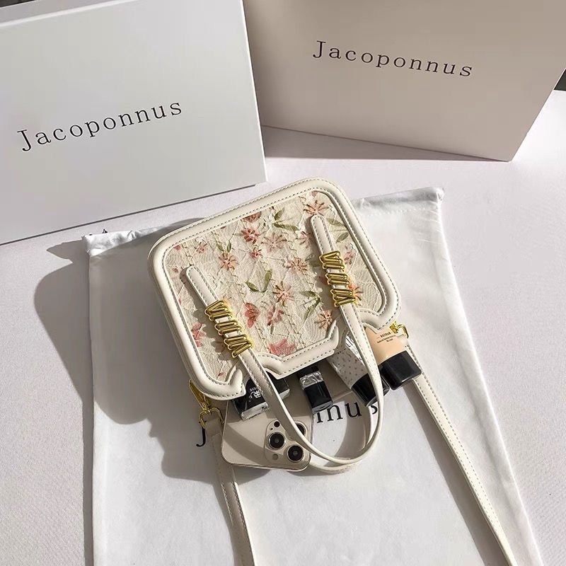 Túi đeo chéo mini Thiết kế ban đầu phù hợp 2022 mùa xuân và mùa hè Túi bánh quy đeo chéo đeo vai di động hình vuông Retro mới túi vuông