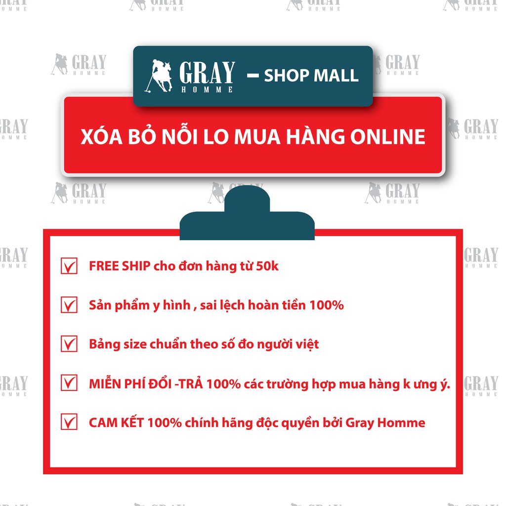 Áo Polo Nam Có Cổ Grayhomme Trẻ Trung, Lịch Lãm, Form Ôm TPG013