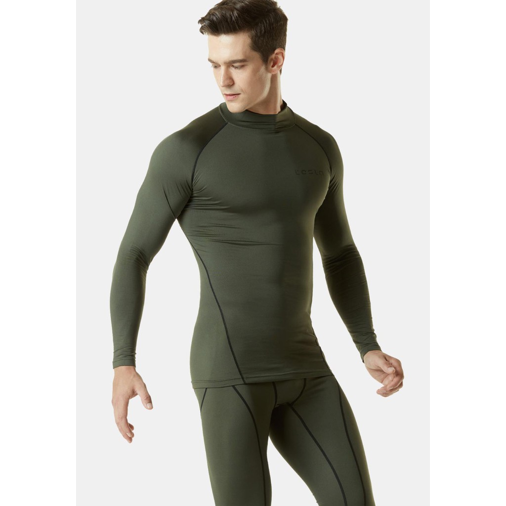 Áo giữ nhiệt nam cổ trụ dài tay TSLA lót nỉ form ôm body mặc cực ấm dành cho anh em chơi thể thao gym workout đá bóng | BigBuy360 - bigbuy360.vn