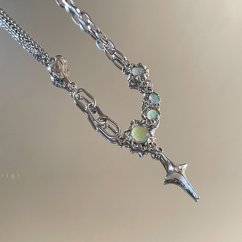 IF ME Vòng Cổ Choker Mặt Ngôi Sao Năm Cánh Đính Đá Ngọt Ngào Cho Nữ