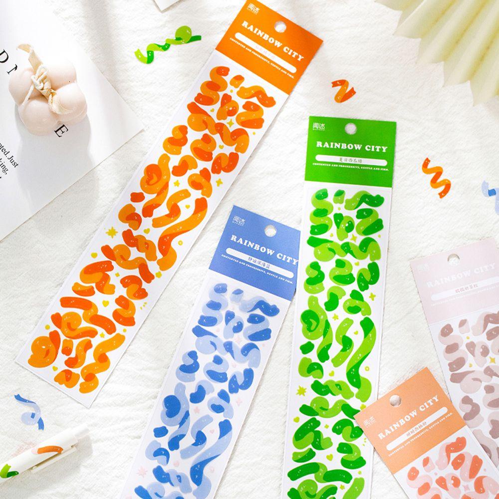 AUGUSTINA Nhãn Dán Trang Trí Điện Thoại / Album Ảnh Màu Cầu Vồng Xinh Xắn