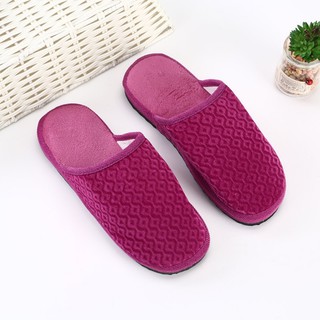 Dép Bông Đi Trong Nhà, Trong Văn Phòng Mùa Đông Siêu Ấm Loại Dày Dặn