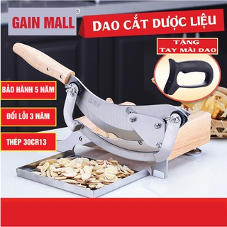 Dao cầu thái đa năng, dao thái dược liệu, nấm kd0281, bh 3 năm, thép 30cr13 - tặng tay mài dao