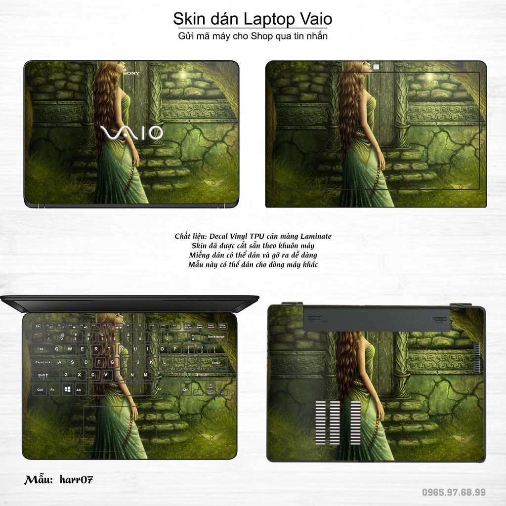 Skin dán Laptop Sony Vaio in hình Harry Potter (inbox mã máy cho Shop)