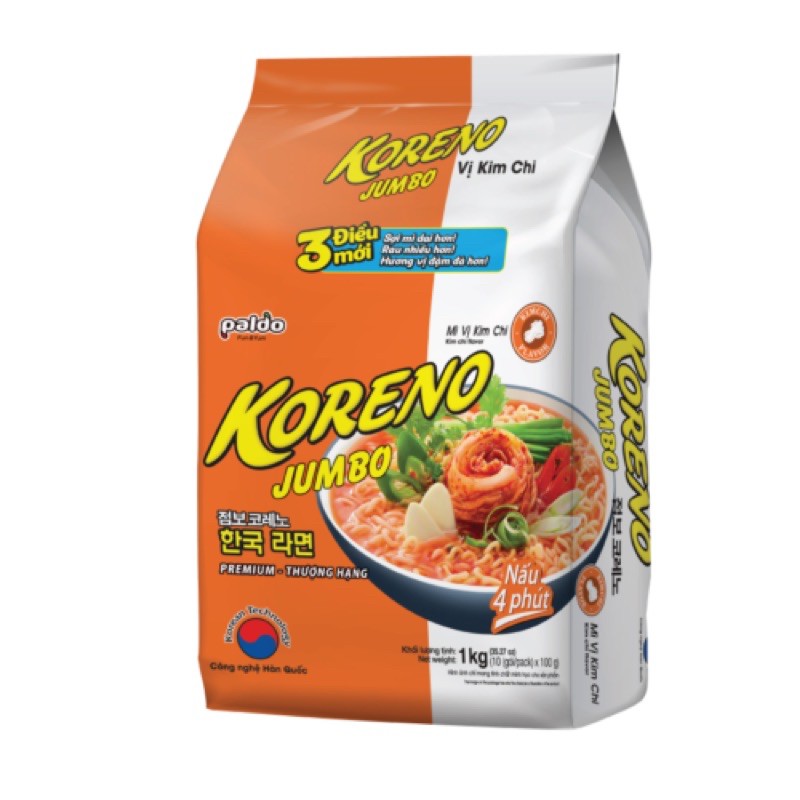 Mì Koreno Jumbo vị kim chi 100g - hương vị thơm ngon, đảm bảo chất lượng, nguồn gốc