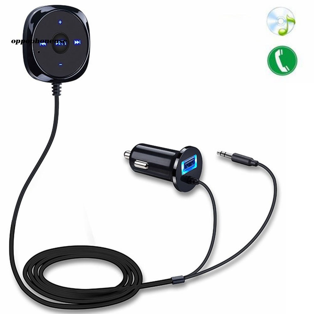 Thiết Bị Nhận Tín Hiệu Âm Thanh Bluetooth Không Dây Kèm Củ Sạc Cho Xe Hơi