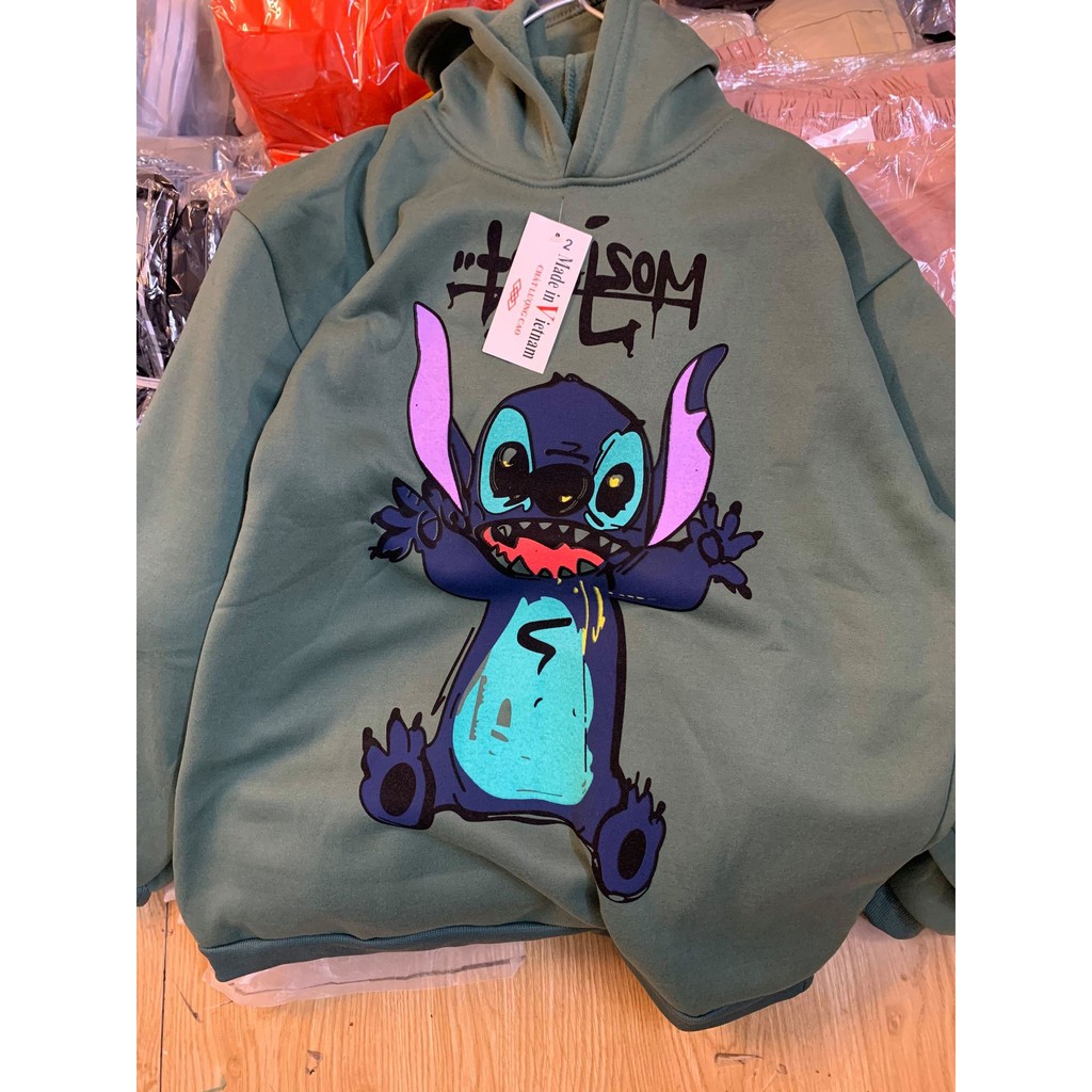 Áo Hoodie Nam Nữ Unisex - Chuột Stitch ulzzang- Chất Liệu Nỉ Bông Xuất Hàn Cao Cấp