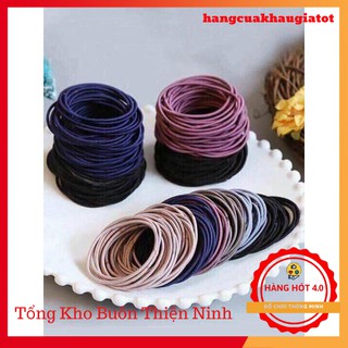 Set 100 dây cột tóc bỏ túi tiện dụng
