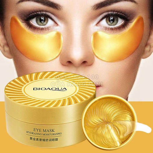 Set 60 mặt nạ mắt 24K collagen Bioaqua giảm thâm bọng mắt cấp ẩm nâng cơ - Hanayuki Asia