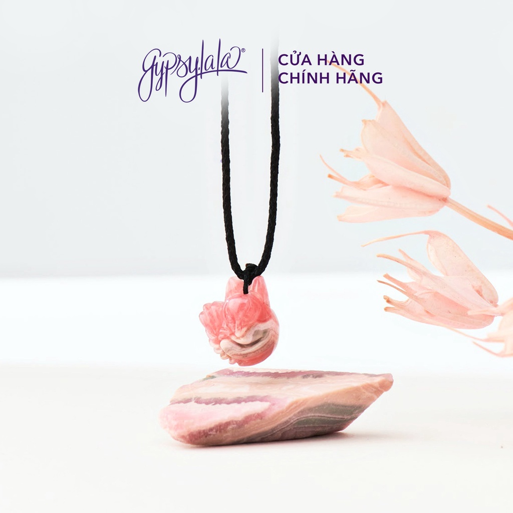 Dây Chuyền Hồ Ly đá Đào Hoa (Rhodochrosite) HLDHMCC1 Gypsy.lala