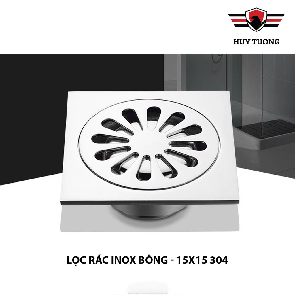 Lọc chắn lược rác Huy Tưởng chất liệu Inox lắp ống thoát nước, phòng vệ sinh, nhà tắm ,nhà bếp chống hôi