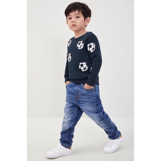 Áo Nỉ Bé Trai Bóng Sequin Navy HaM