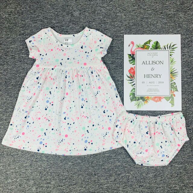 Đầm thun Cotton kèm quần chíp