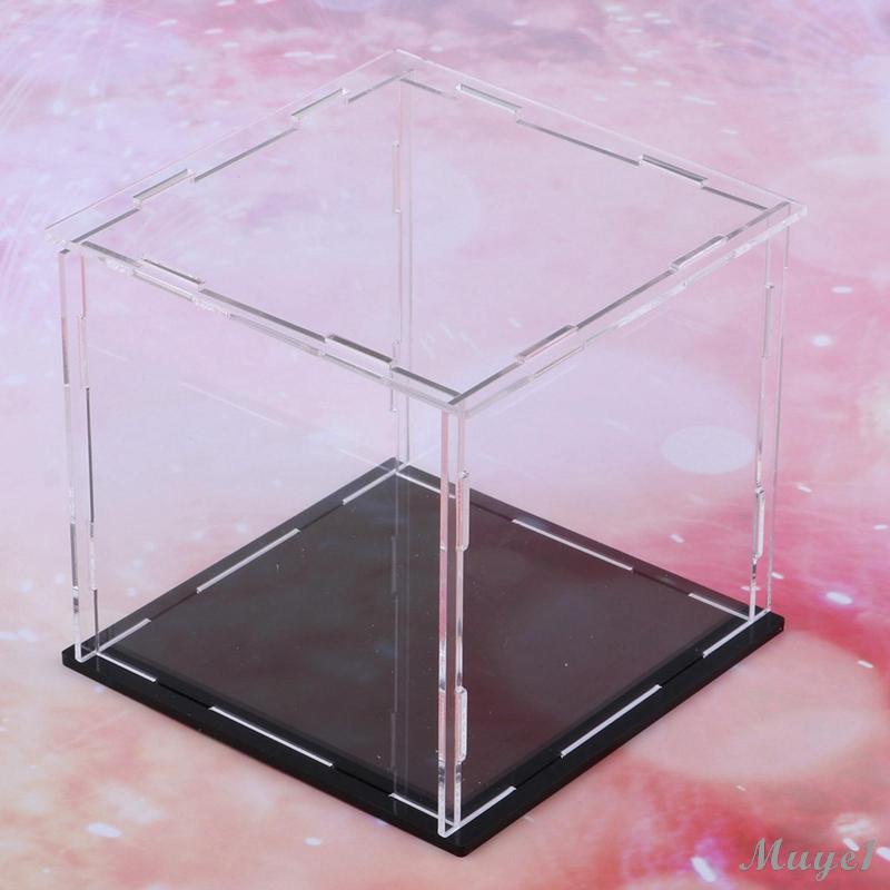 Acrylic Display Case Dustproof Assemble Countertop Box Display Box for