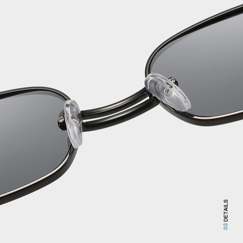 Kính mát kim loại gọng vuông sành điệu cho nam nữ