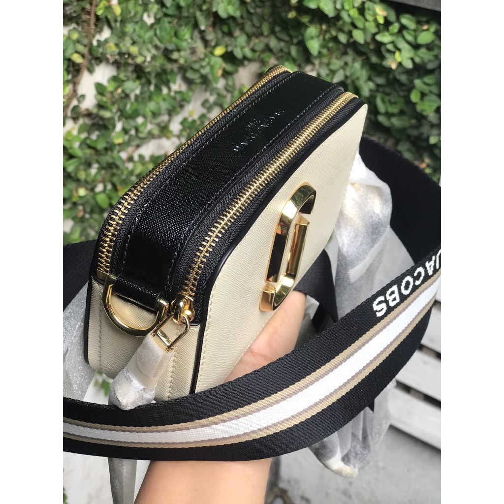 Túi xách nữ chính hãng Marc Jacobs xám, Trắng và xanh size 18cm