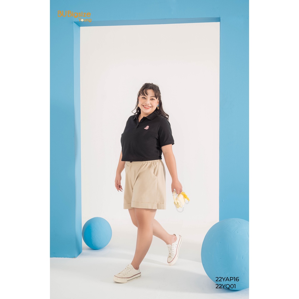 Áo Polo thêu ngực khủng long BIGSIZE (55kg đến 95kg) - 22YAP16 - [BU Bigsize Young]