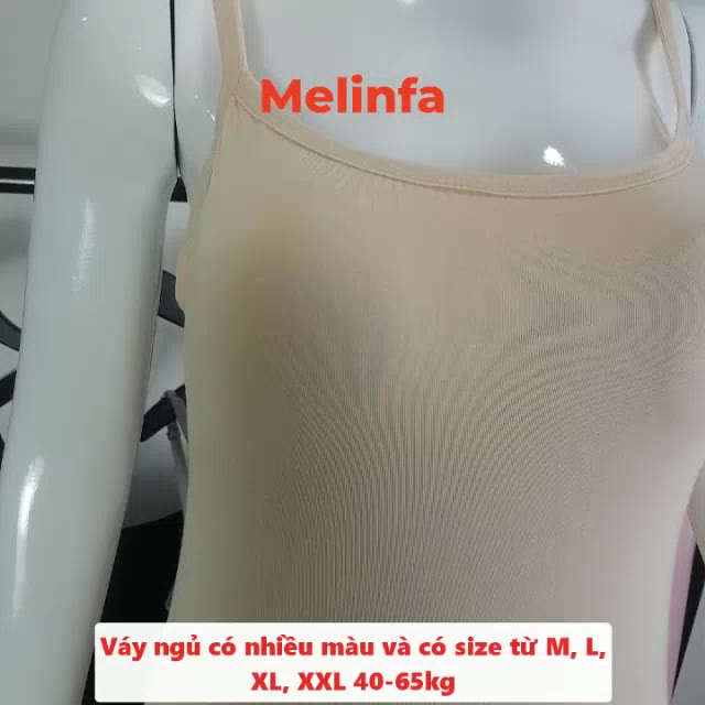 Váy đầm hai dây có đệm ngực vải Modal (gỗ Sồi) mềm mại co giãn mặc mát lạnh mã VAV0095 | BigBuy360 - bigbuy360.vn