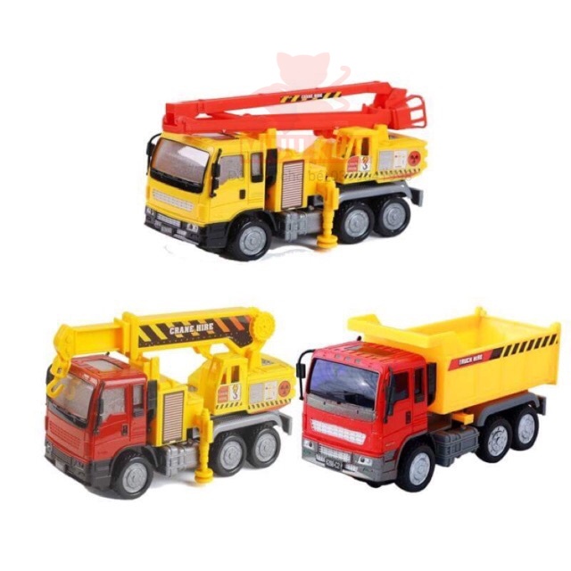 ( Chính Hãng)Đồ Chơi Hướng Ghiệp Xe Công Trình  Nâng Hàng Nhạc Đèn 3D Cho Bé
