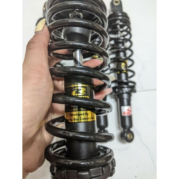 Phuộc RCB tem vàng full đen 33cm gắn Dream Wave Elegant Galaxy Future neo x Axelo Cub và các dòng xe điện