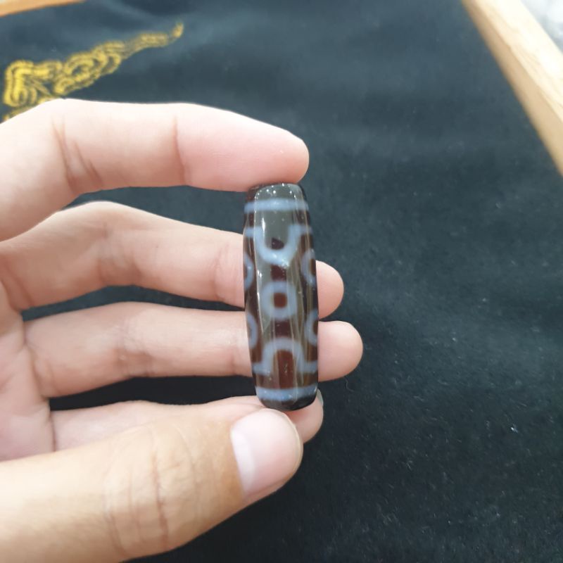 Mặt Dzi Tây Tạng đá mã não hàng VIP có kiểm định