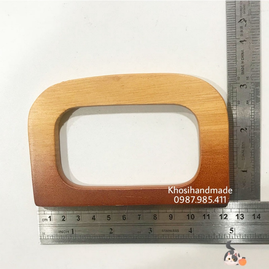 Quai Cầm Gỗ Chữ D Màu Loang