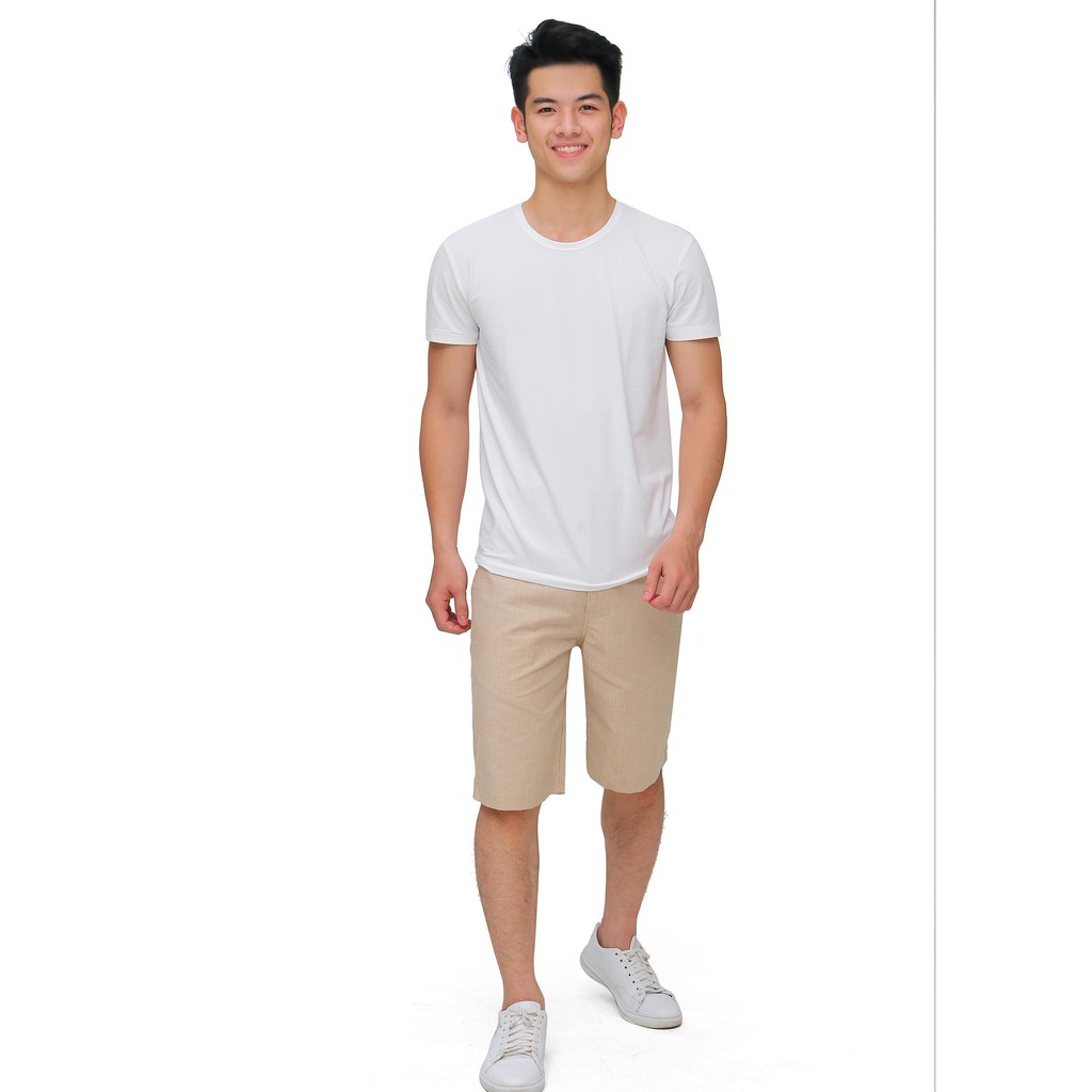 Quần short nam Narsis S4014 vàng kẻ tăm