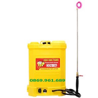 Bình xịt điện con ong vàng cov-16, bình phun thuốc 16 lít