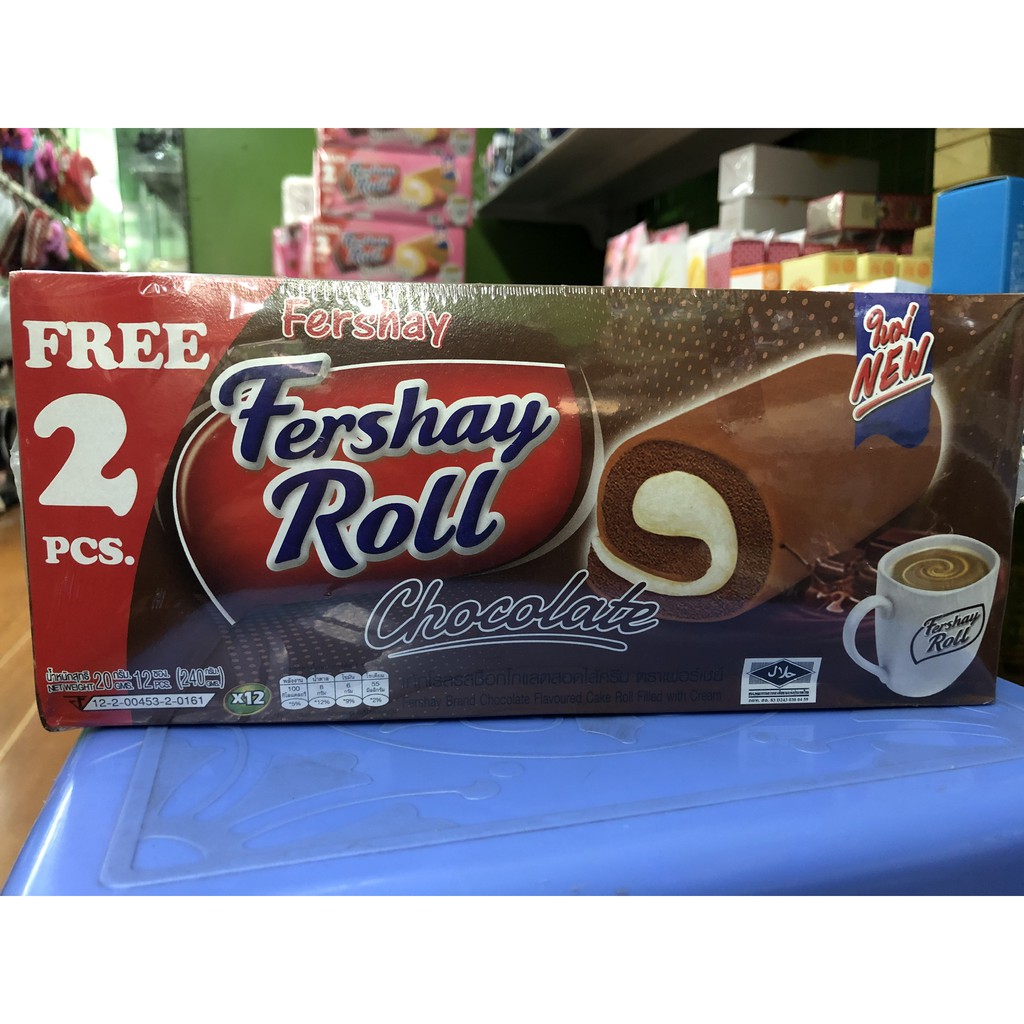 Bánh Bông Lan Cuộn Fershay Roll Thái Lan 240Gr