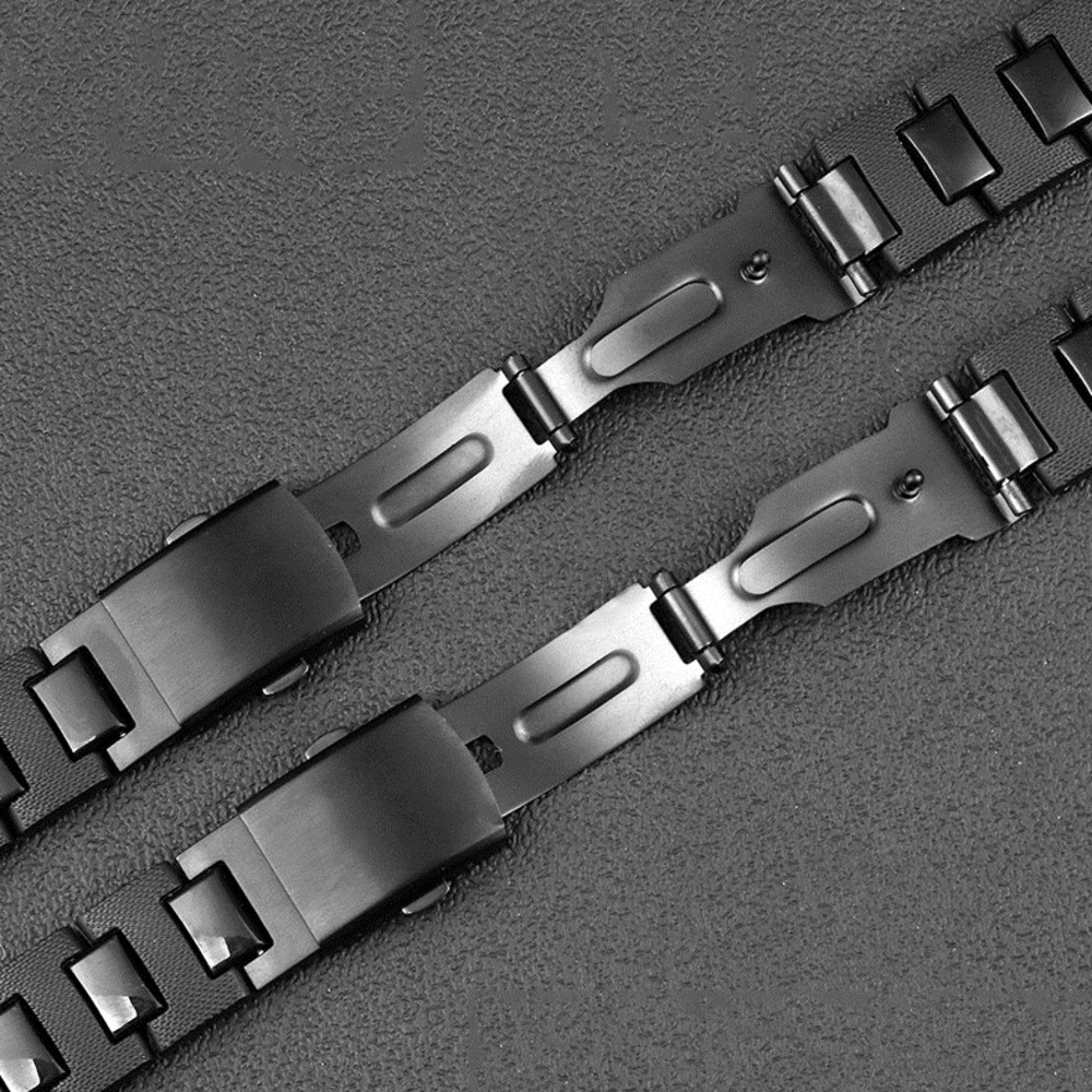 Dây Đeo Inox Chống Sốc Cho Đồng Hồ Casio DW5600 / DW6900 / GWM5610 GA2100m 16mm