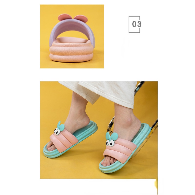 Dép PVC Đi Trong Nhà Chống Mài Mòn Hình Mắt Nhỏ Dễ Thương Cho Cặp Đôi