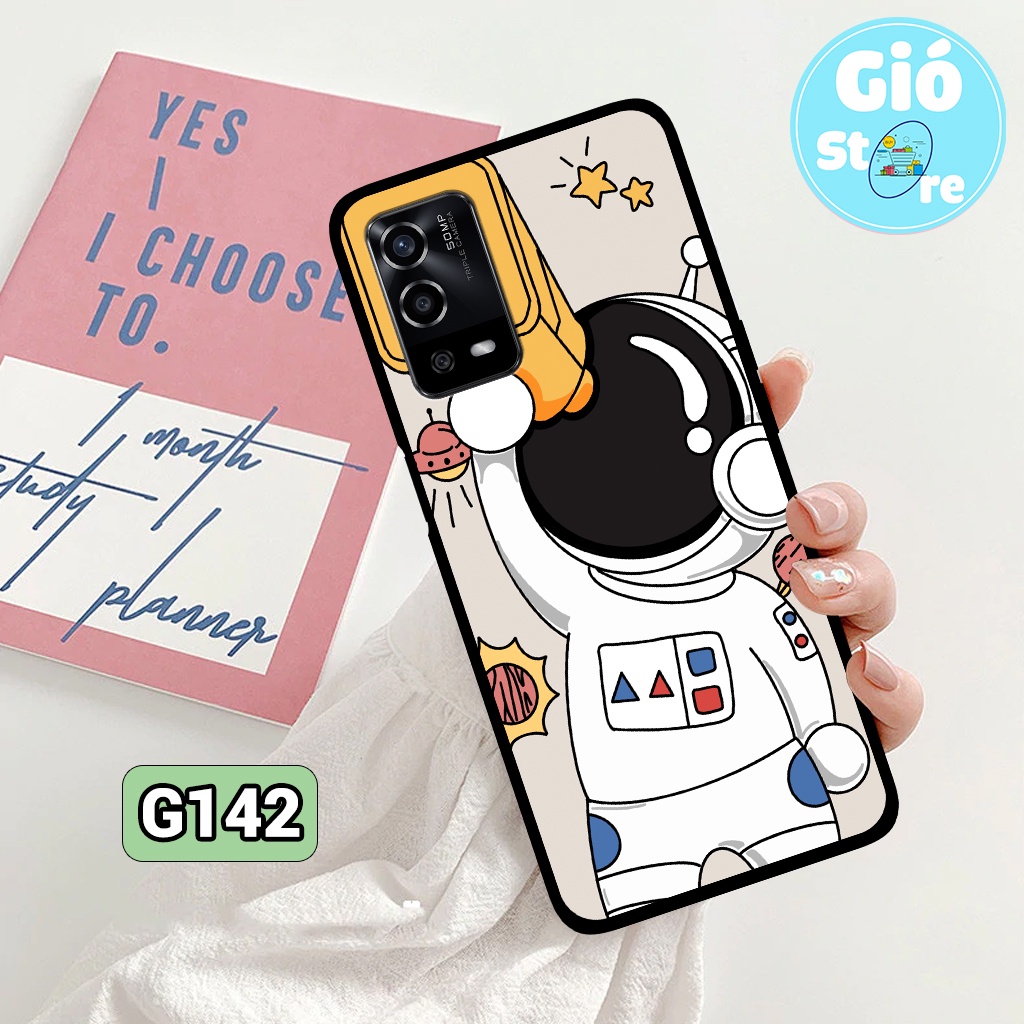 Ốp lưng Oppo A55 GIÓ STORE in hình vũ trụ,phi hành gia,chống trầy,chống va đập