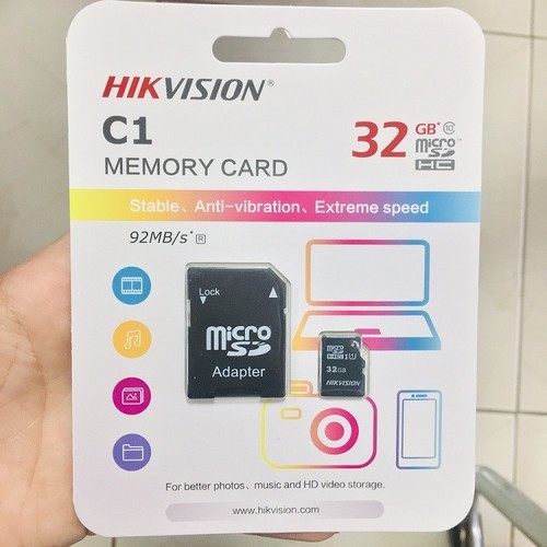 Thẻ Nhớ Micro SD Hikvision 32Gb Class 10 - Bảo Hành 2 Năm -Hàng Chính Hãng Chuyên Dụng Cho Camera