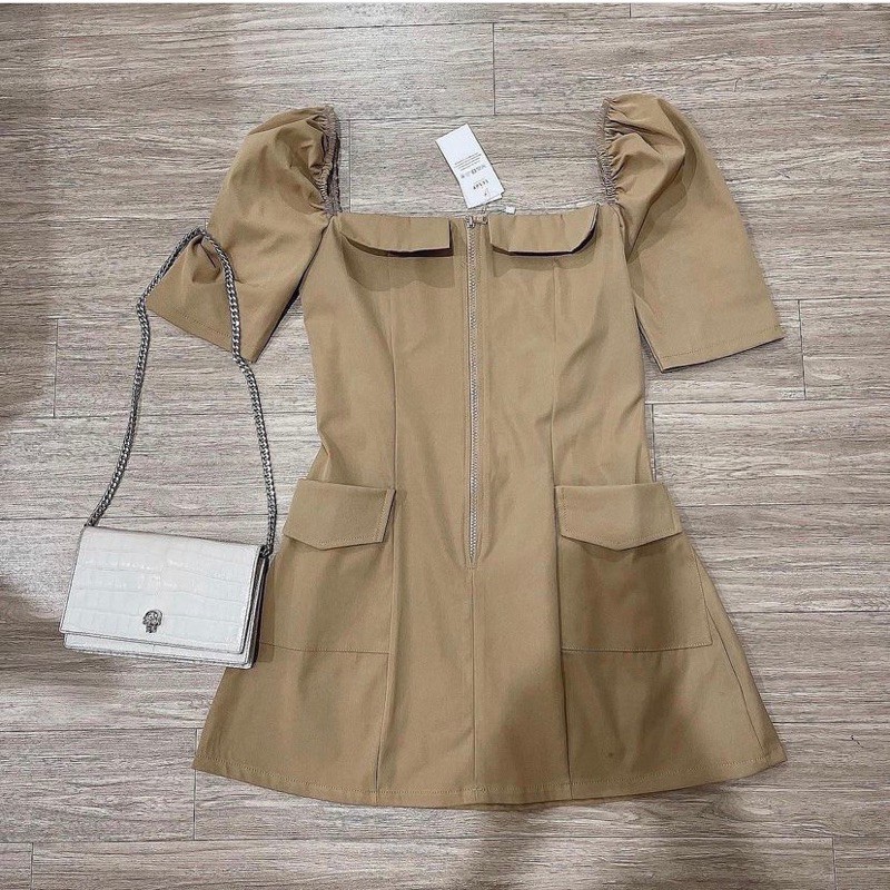 [FREESHIP - HÀNG LOẠI 1] VÁY CỔ VUÔNG CHẤT THÔ TÚI NẮP SIÊU HOT | BigBuy360 - bigbuy360.vn