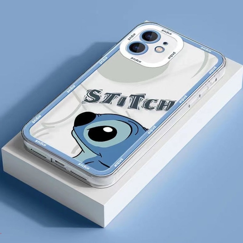 Ốp Điện Thoại Silicone Mềm Trong Suốt In Hình Stitch Hoạt Hình Cho Iphone 13 12 11 Pro MAX X XS MAX XR 6 7 8 Plus