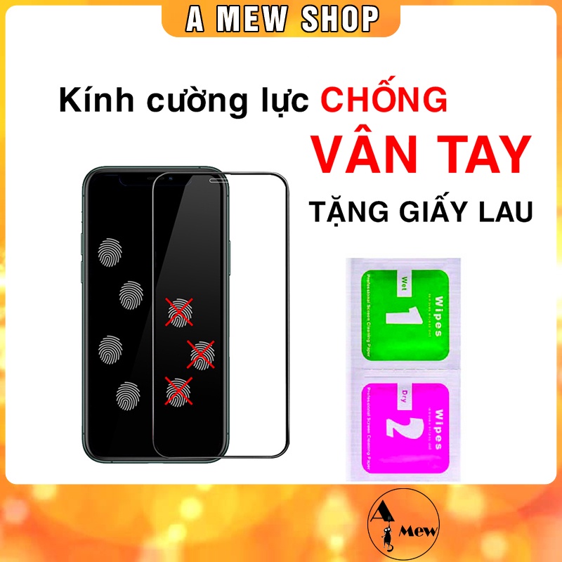 [CAO CẤP]Kính Cường Lực ipFull Màn Hình Chống Vân Tay - Mồ Hôi 6/6plus/6s/6splus/7/7plus/8/8plus/x/xr/xs/xsmax/11/12/pro