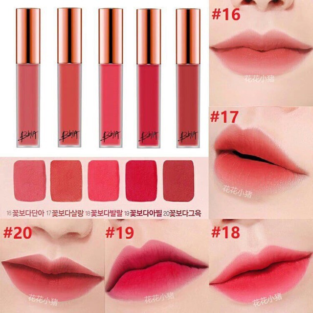 Son kem Bbia Last Velvet Lip Tint Màu #17 cam san hô