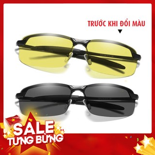 Kính đổi màu đi ngày và đêm gọng kim loại nhẹ, polarized phân cực, chống tia UV - Mã số: MK1904