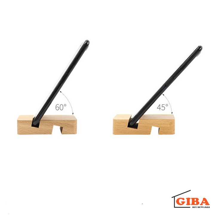 Giá đỡ, kệ điện thoại iphone / ipad - gỗ beech (3 kiểu) - GIBA