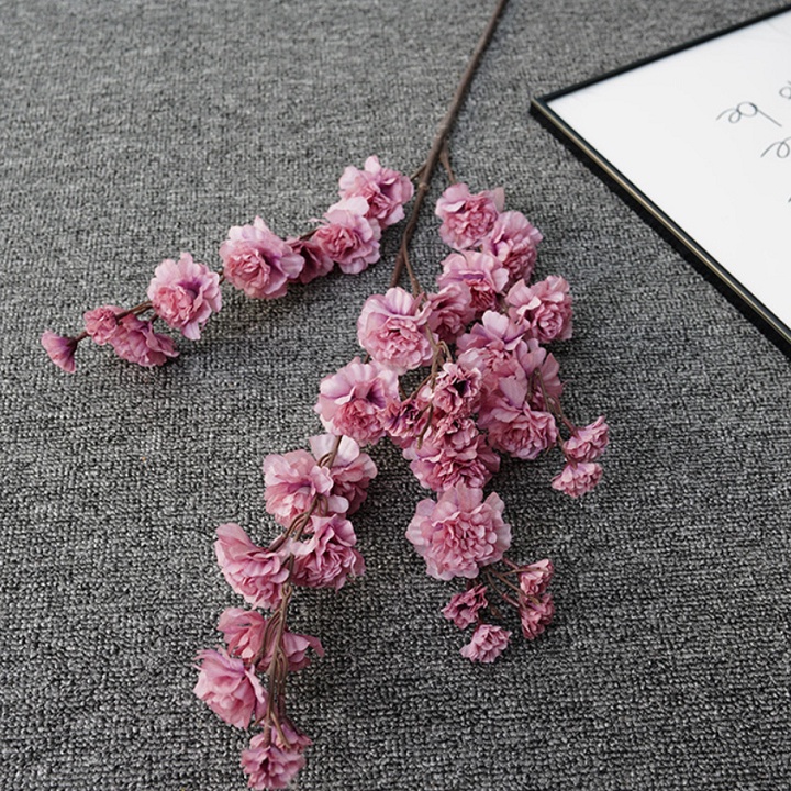 Hoa giả - Hoa Anh Đào Lucas 1 mét nhiều màu sắc trang trí đơn giản, đẹp
