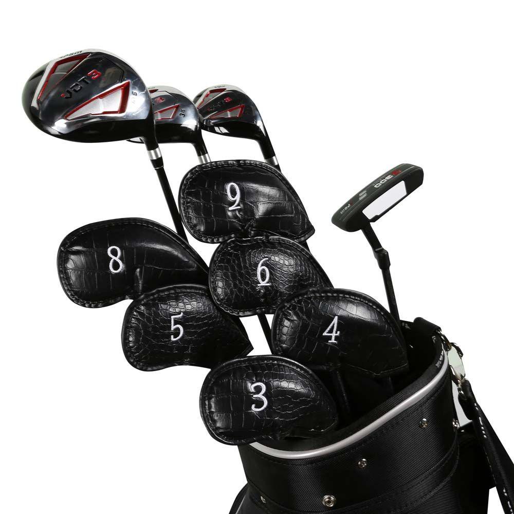 Set 12 Vỏ Bọc Gậy Đánh Golf 3-SW Bằng Sắt Có Đế Sắt Bảo Vệ