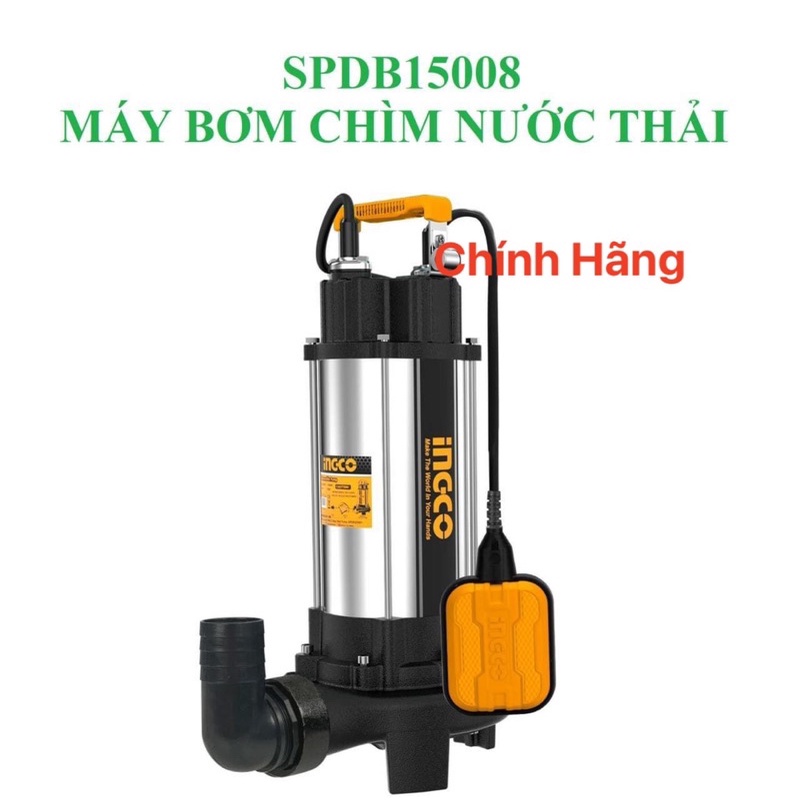 INGCO Máy bơm chìm nước thải 1500W ( 2.0HP ) SPDB15008  (Cam kết Chính Hãng 100%)