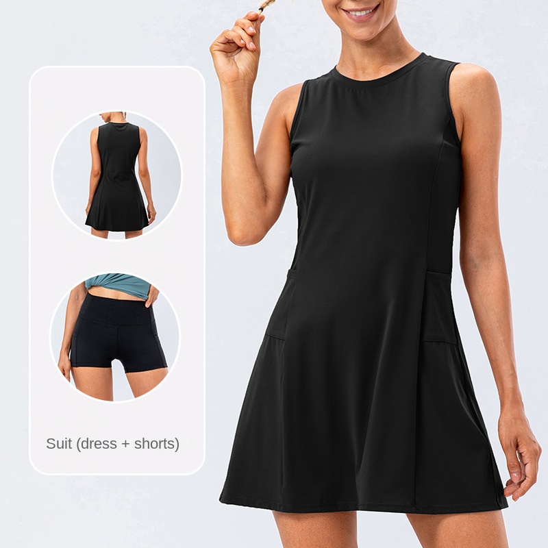 One Set Áo Váy Tennis Thoáng Khí Chống Chói Tiện Dụng
