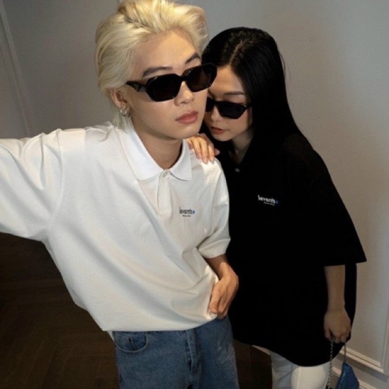 Áo thun Polo Levents Mini Popular nam nữ form rộng 40kg đến 90kg full tag Thời trang Unisex HCM AL206