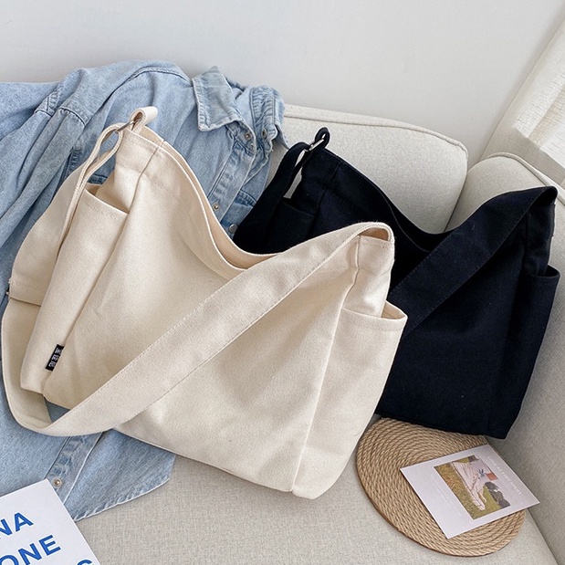 Túi Đeo Chéo Nữ vải canvas Túi Đeo Vai đi học đi chơi phong cách Hàn Quốc BALO BI STORE TC05