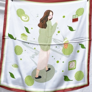 Khăn lụa vuông quàng cổ size 70x70cm