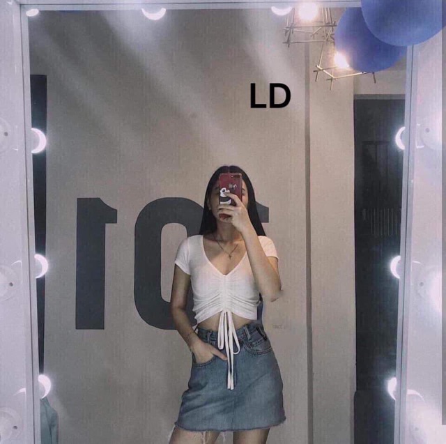 Áo croptop rút dây L&D