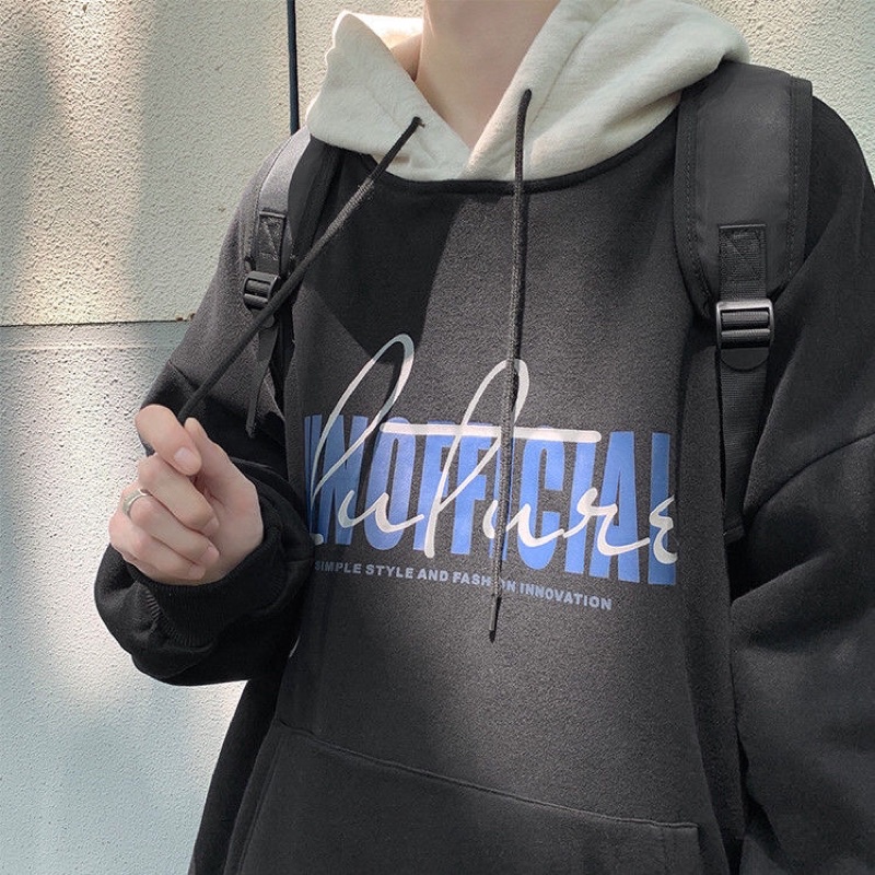 Áo Hoodie Nam Nữ Unisex - Nỉ Bông Cao Cấp Phối 2 Màu