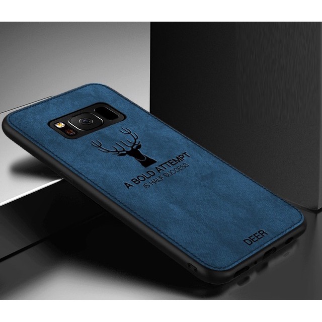 Ốp điện thoại dệt vải in hình nai sừng cho Samsung Galaxy A6 Plus J8 J6 2018 | BigBuy360 - bigbuy360.vn