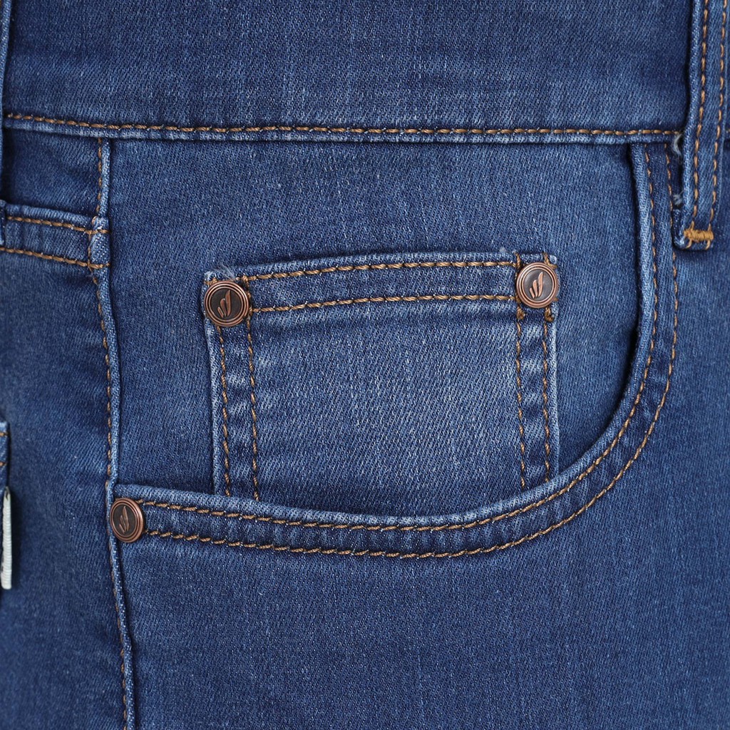 Quần jean nam dáng slim chất liệu cao cấp 1002 màu xanh dương - quần bò nam Vulcano